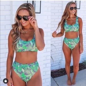 Palm Print Bikini Set - Bella Rose Boutique